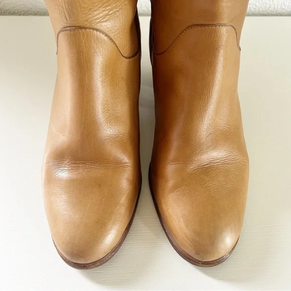 Vintage Gucci Cowboy Western Boots Interlocking GG Logo Tan Beige Size US 6.5 - Picture 7 of 13